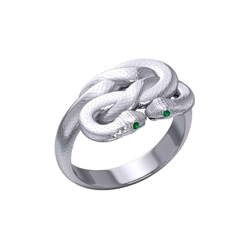 Sterling silver Tight in the knot snaking ring Oberon & Rhiannon Zell wedding Men rings Designed by Oberon Zell TRI2469 - Jewelry